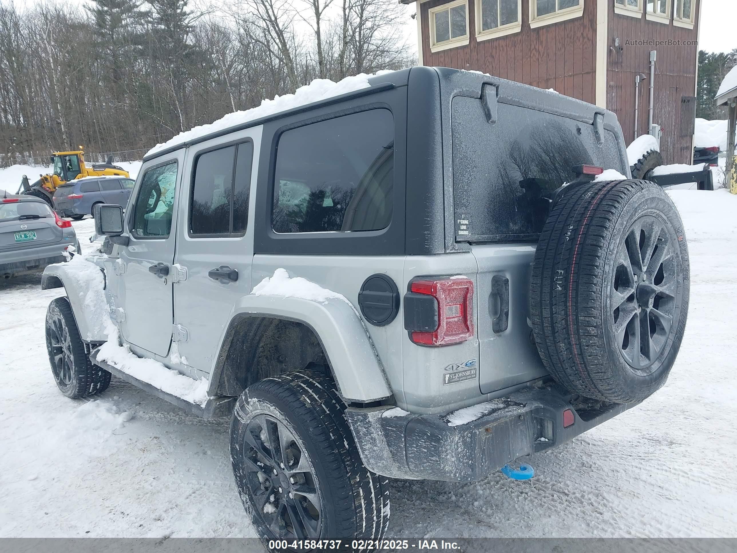 2023 Jeep Wrangler 4xe Sahara 4x4 Silver vin: 1C4JJXP60PW686083