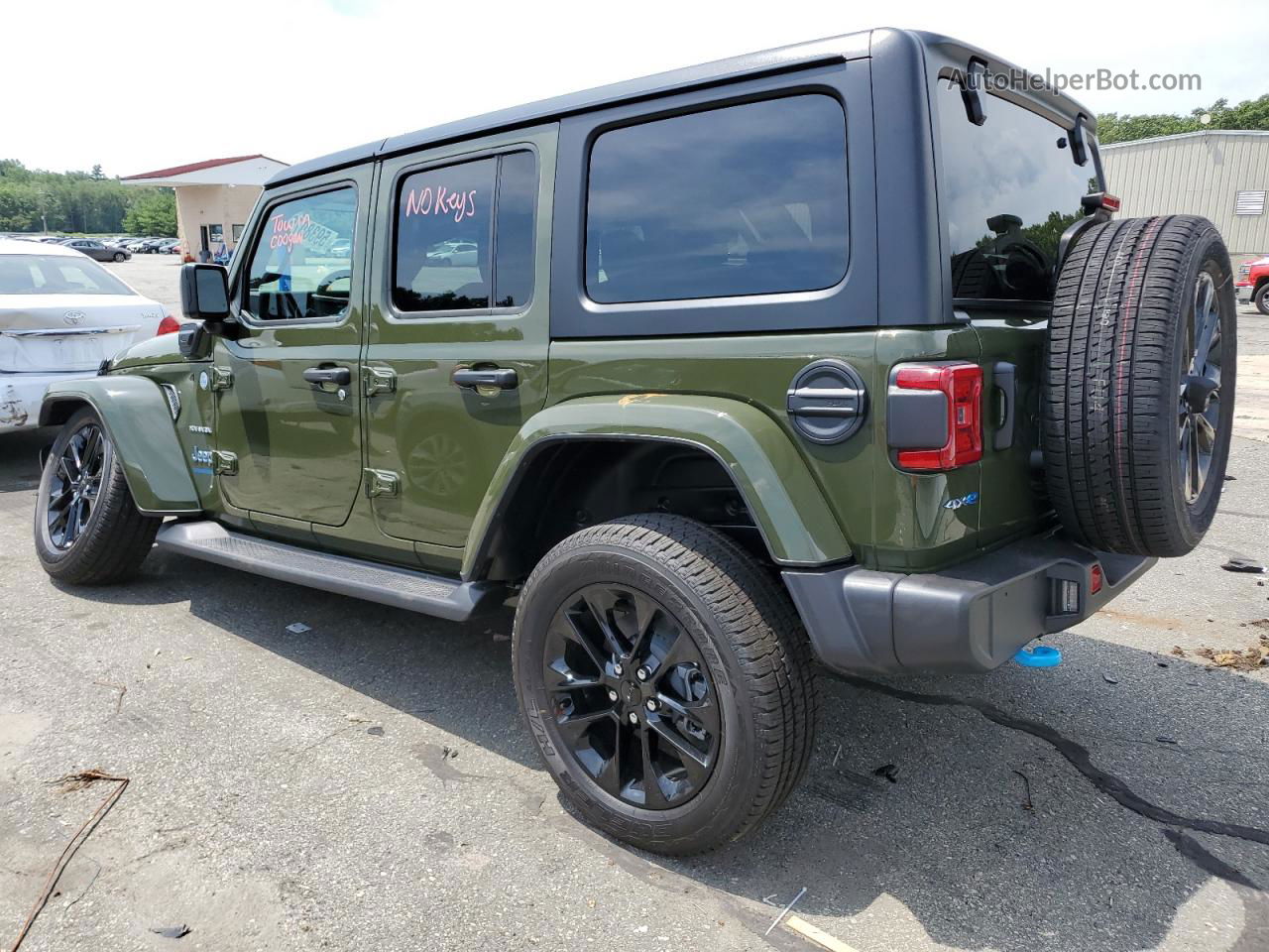 2023 Jeep Wrangler Sahara 4xe Green vin: 1C4JJXP62PW684996