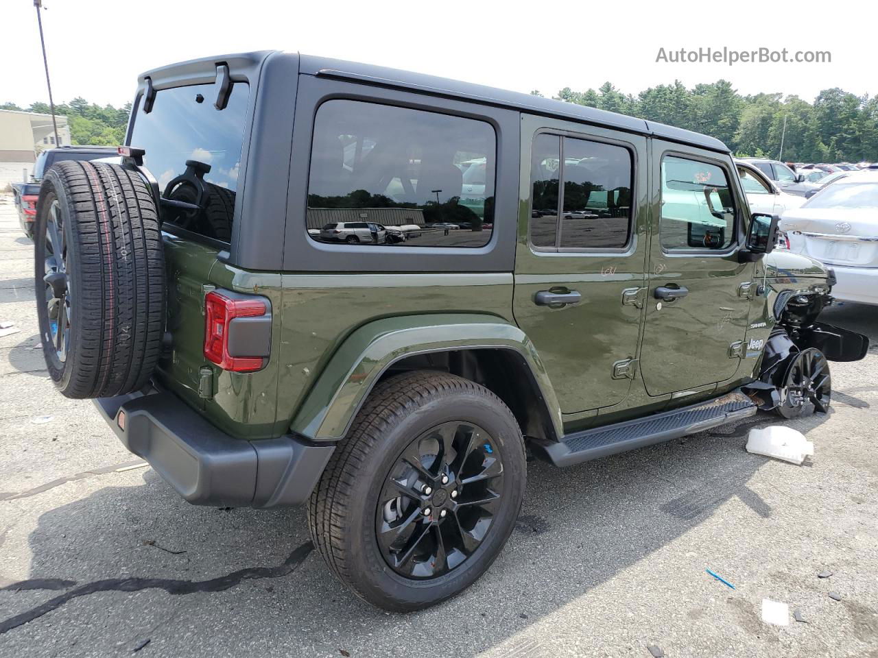 2023 Jeep Wrangler Sahara 4xe Green vin: 1C4JJXP62PW684996