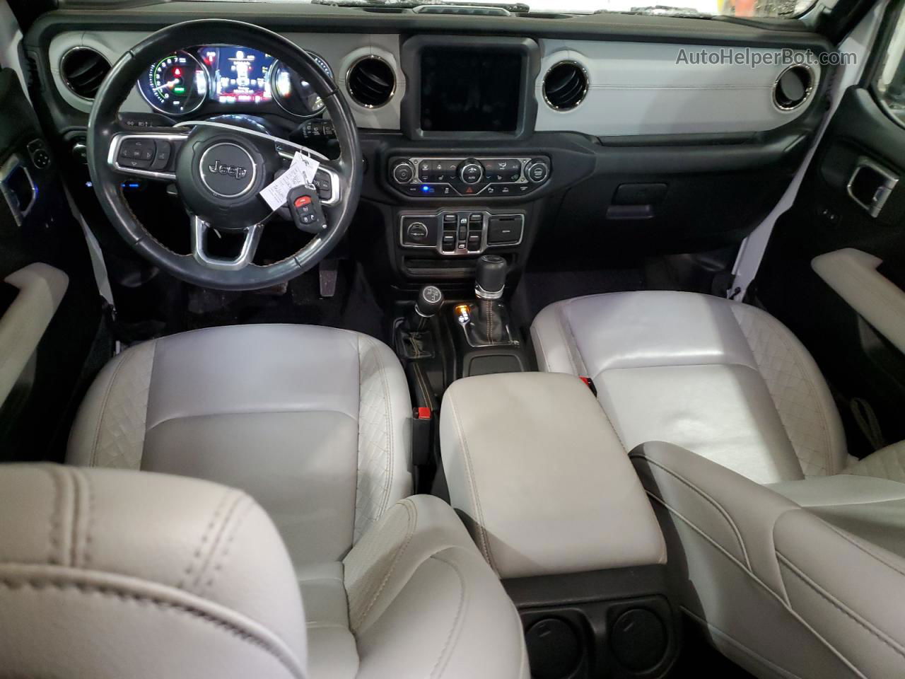 2023 Jeep Wrangler Sahara 4xe White vin: 1C4JJXP63PW569498