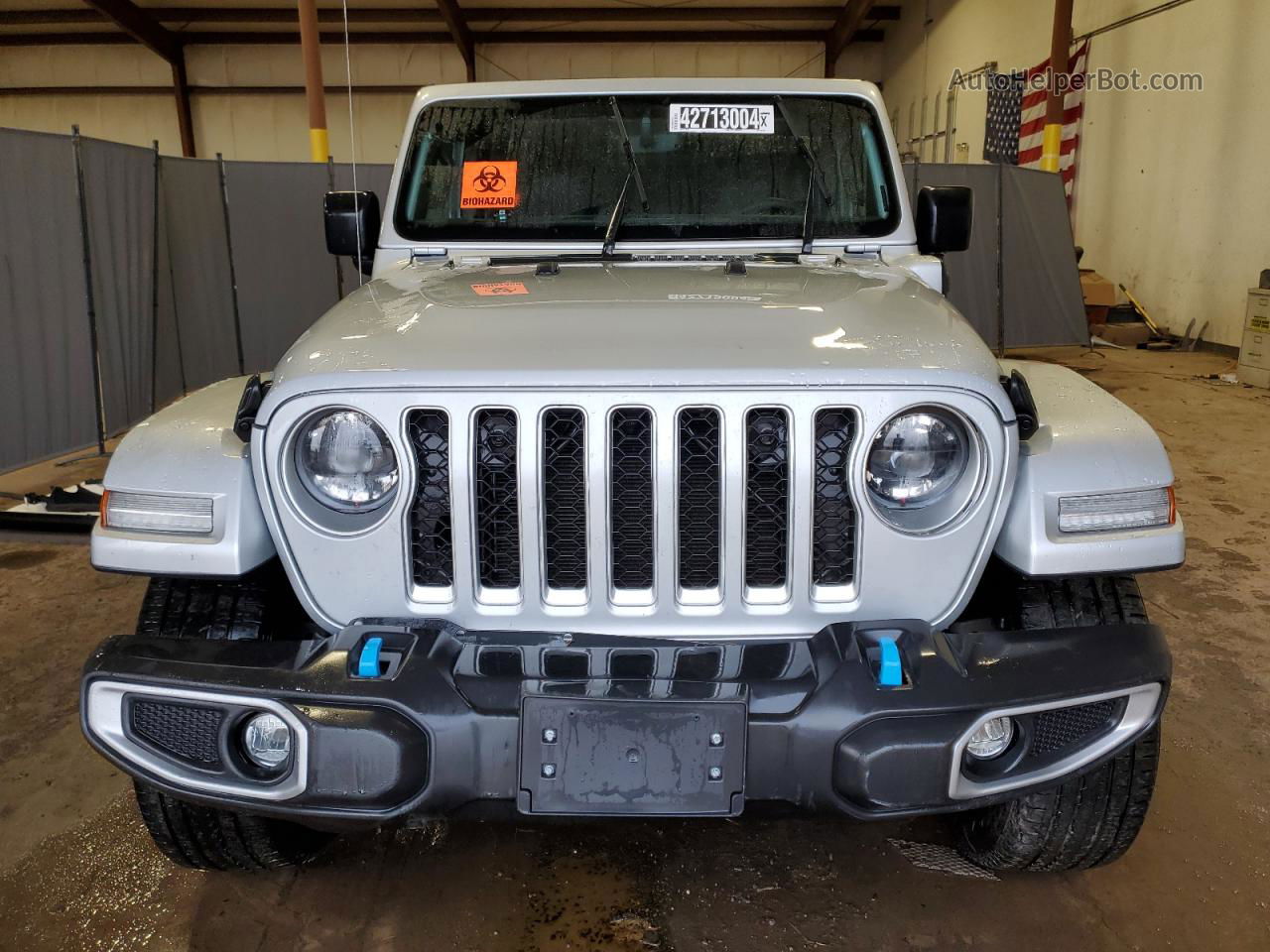 2023 Jeep Wrangler Sahara 4xe Серебряный vin: 1C4JJXP63PW641140