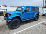 2023 Jeep Wrangler Sahara 4xe Синий vin: 1C4JJXP64PW651353