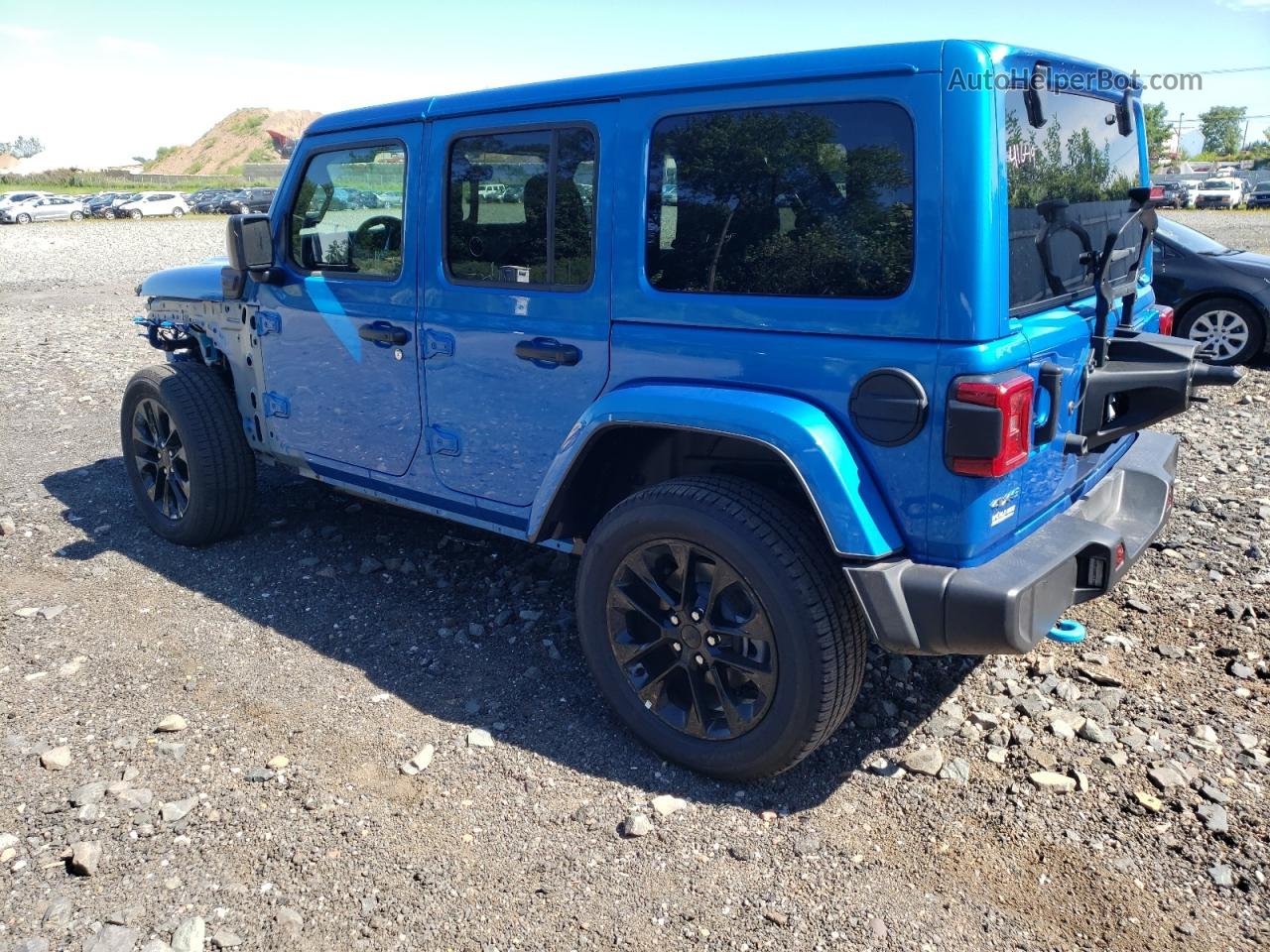 2023 Jeep Wrangler Sahara 4xe Синий vin: 1C4JJXP64PW663180