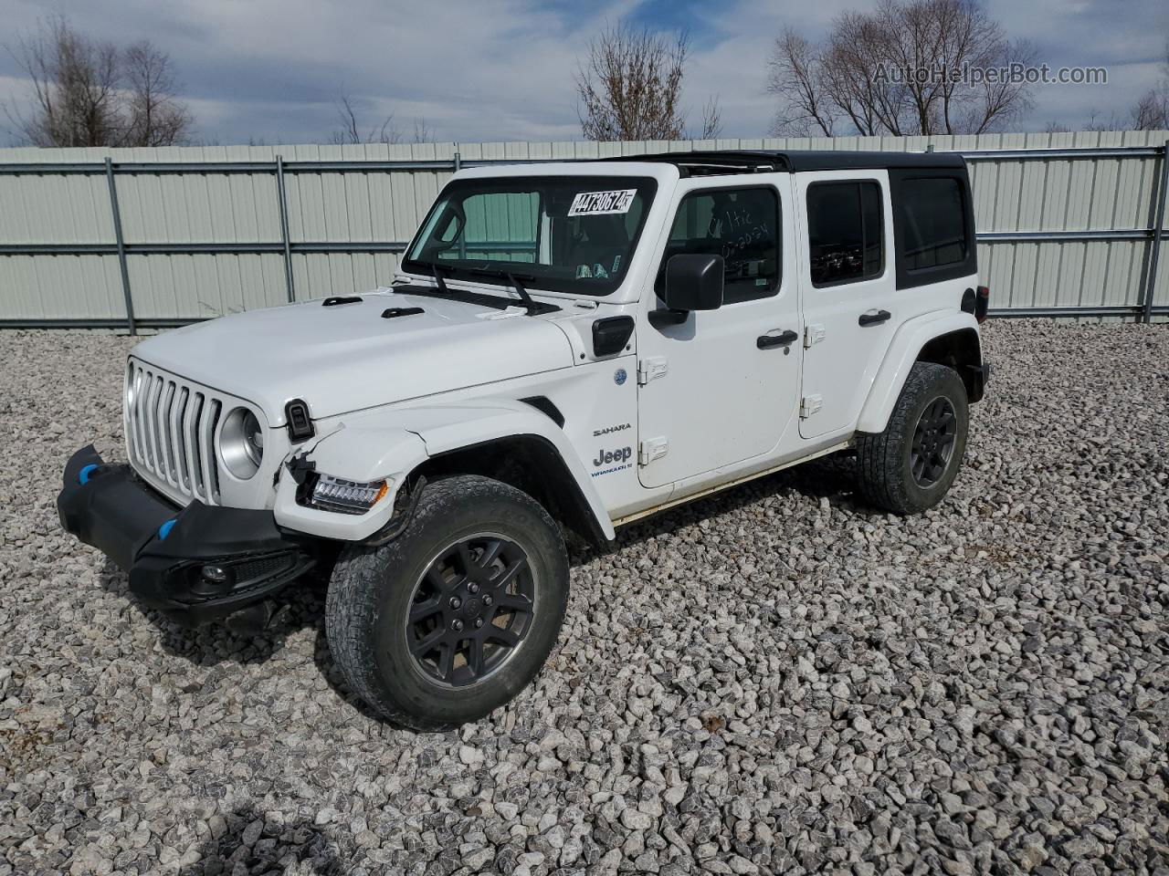 2023 Jeep Wrangler Sahara 4xe Белый vin: 1C4JJXP67PW698876