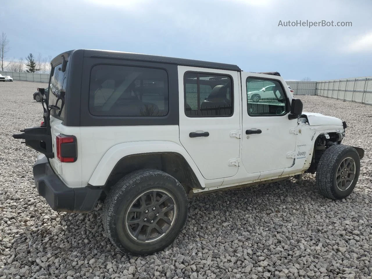 2023 Jeep Wrangler Sahara 4xe White vin: 1C4JJXP67PW698876