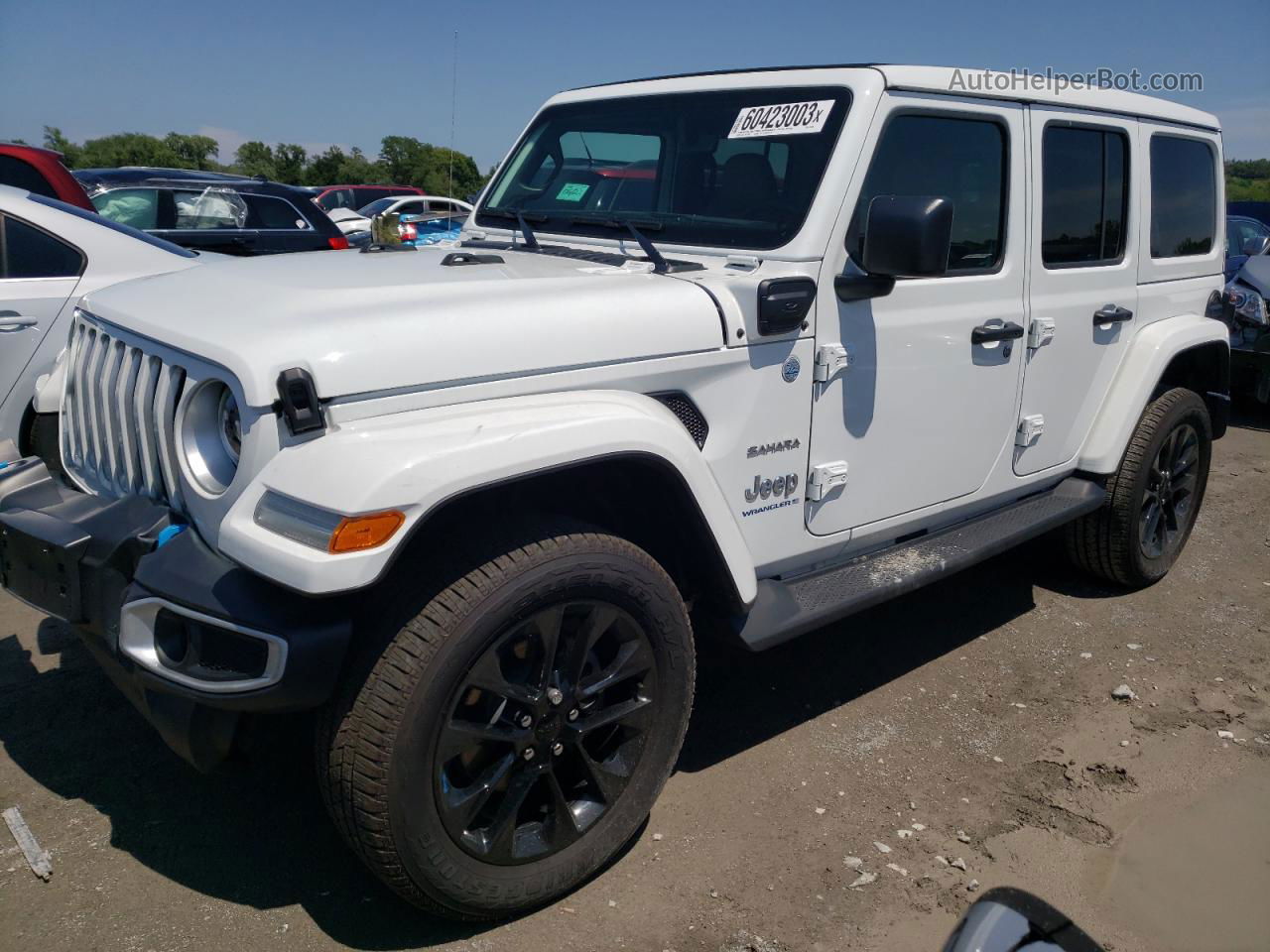 2023 Jeep Wrangler Sahara 4xe White vin: 1C4JJXP6XPW516779