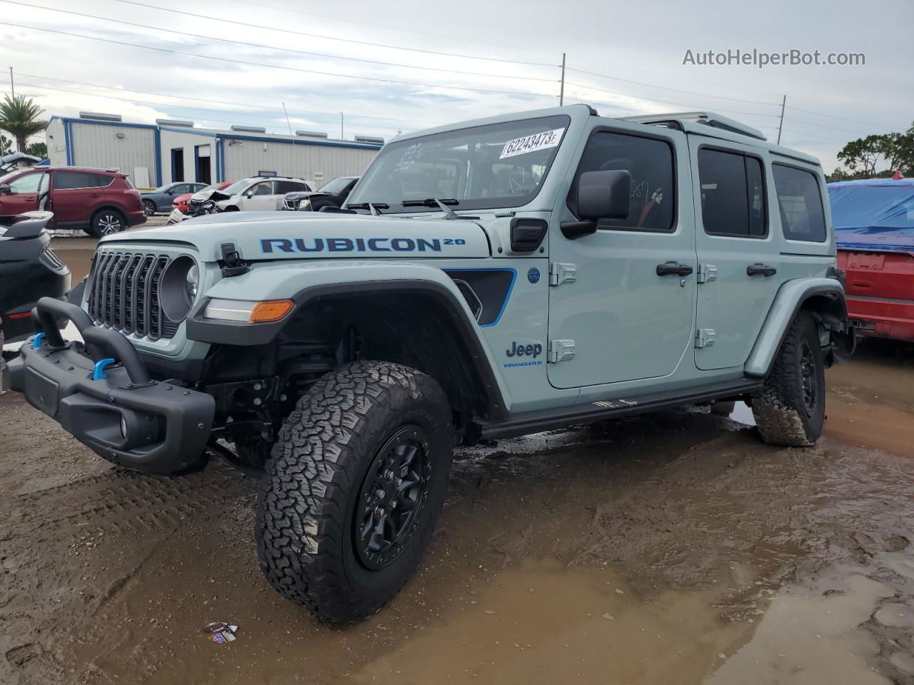 2023 Jeep Wrangler Rubicon 4xe Серый vin: 1C4JJXR60PW705504