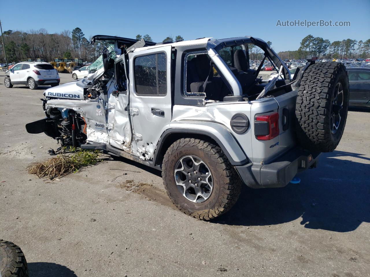 2023 Jeep Wrangler Rubicon 4xe Silver vin: 1C4JJXR65PW566566