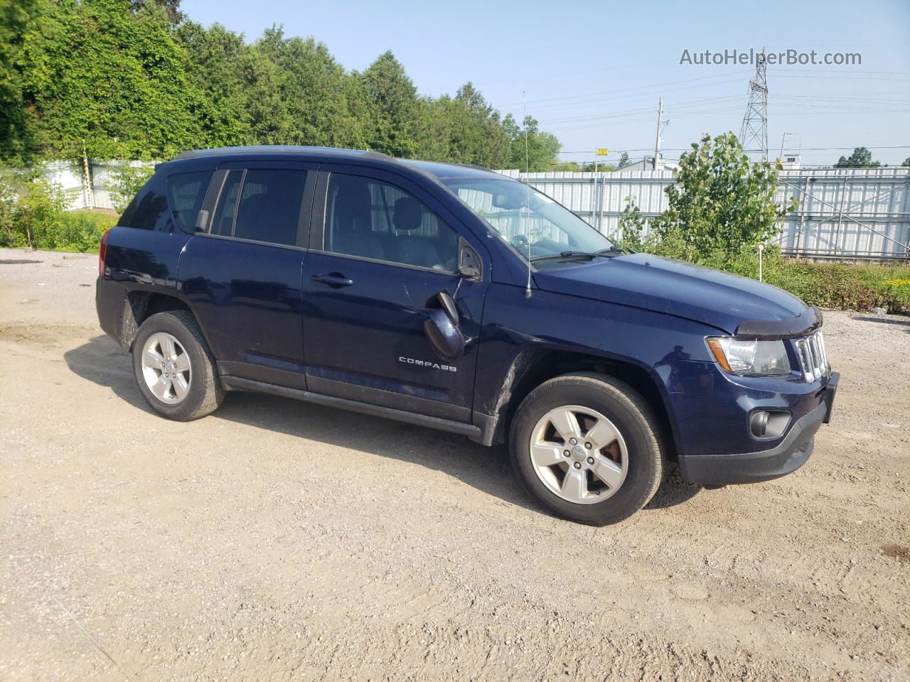 2014 Jeep Compass Sport Blue vin: 1C4NJCAA9ED650490