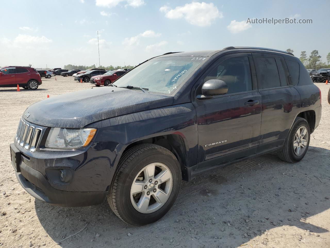 2013 Jeep Compass Sport Синий vin: 1C4NJCBA0DD102309