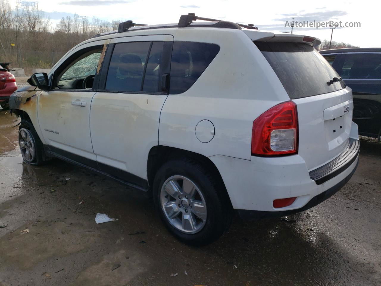 2013 Jeep Compass Sport White vin: 1C4NJCBA0DD272492