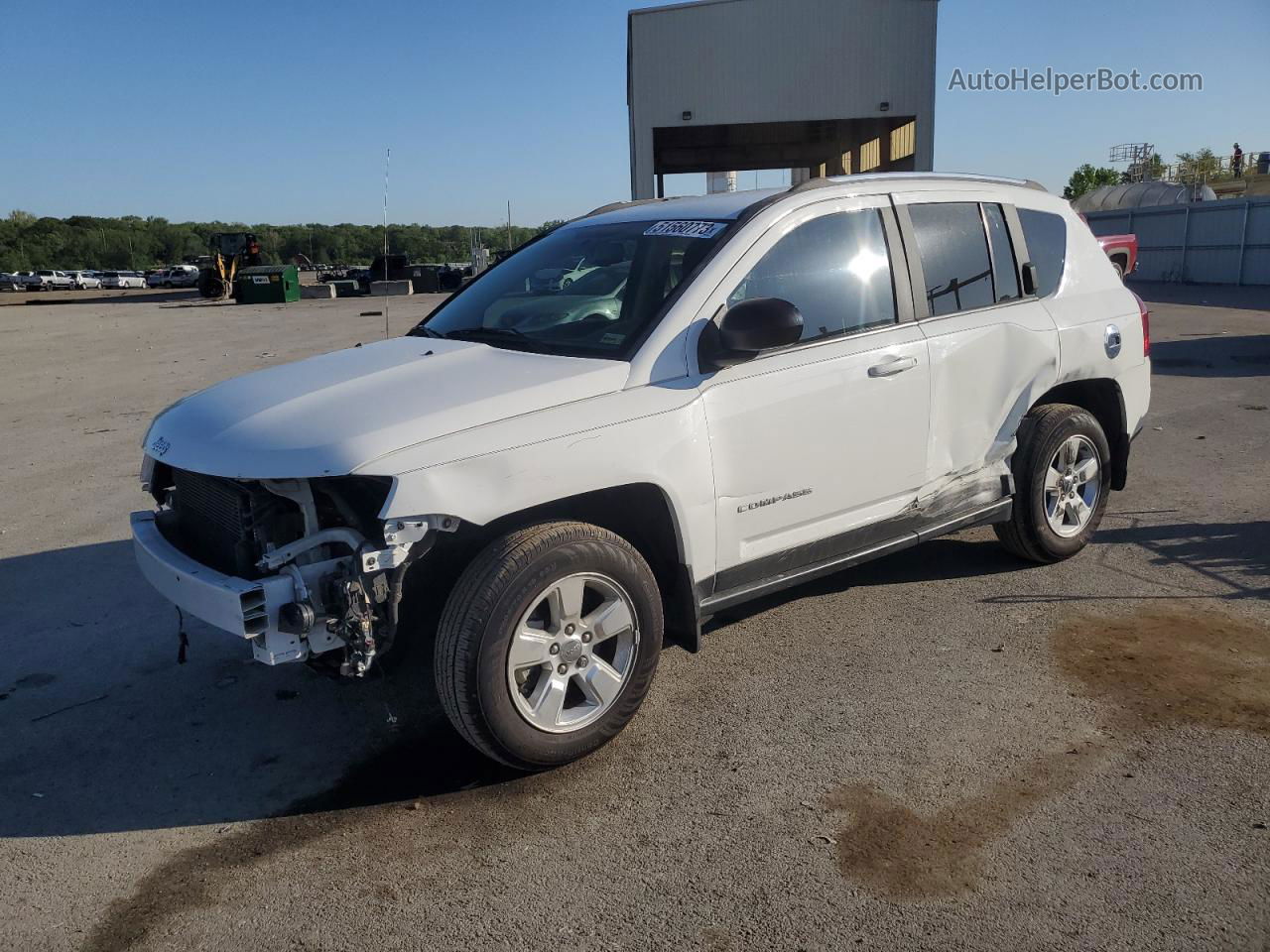 2014 Jeep Compass Sport White vin: 1C4NJCBA0ED619112