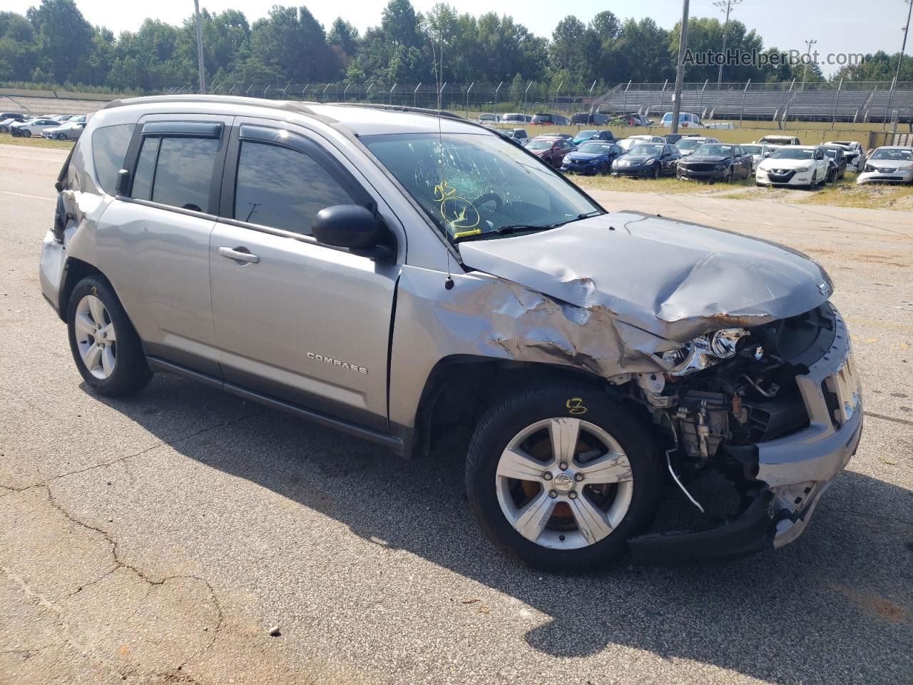 2016 Jeep Compass Sport Silver vin: 1C4NJCBA0GD568231