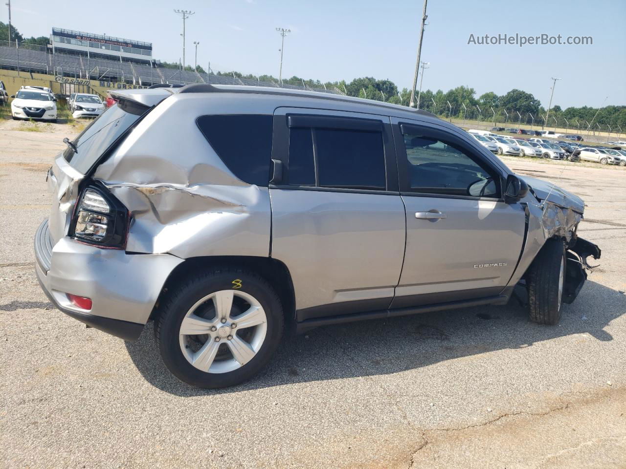 2016 Jeep Compass Sport Silver vin: 1C4NJCBA0GD568231