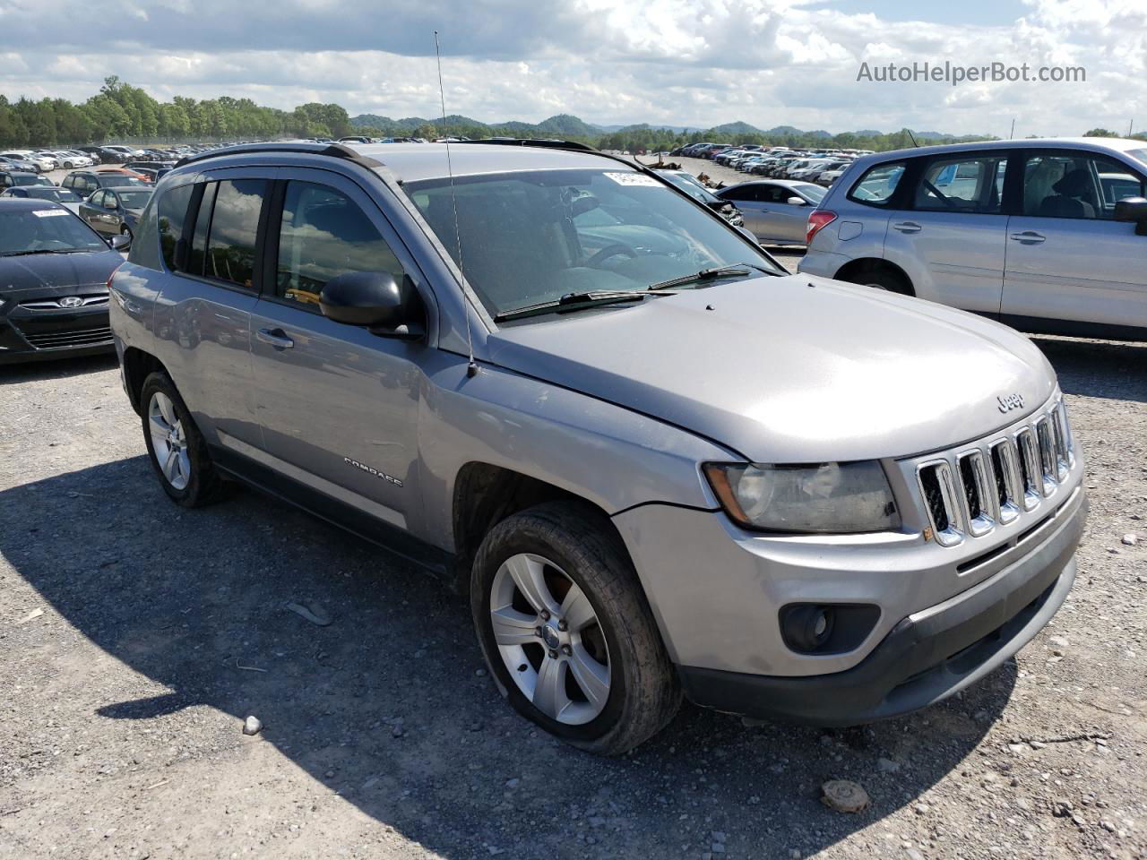 2016 Jeep Compass Sport Silver vin: 1C4NJCBA0GD611577