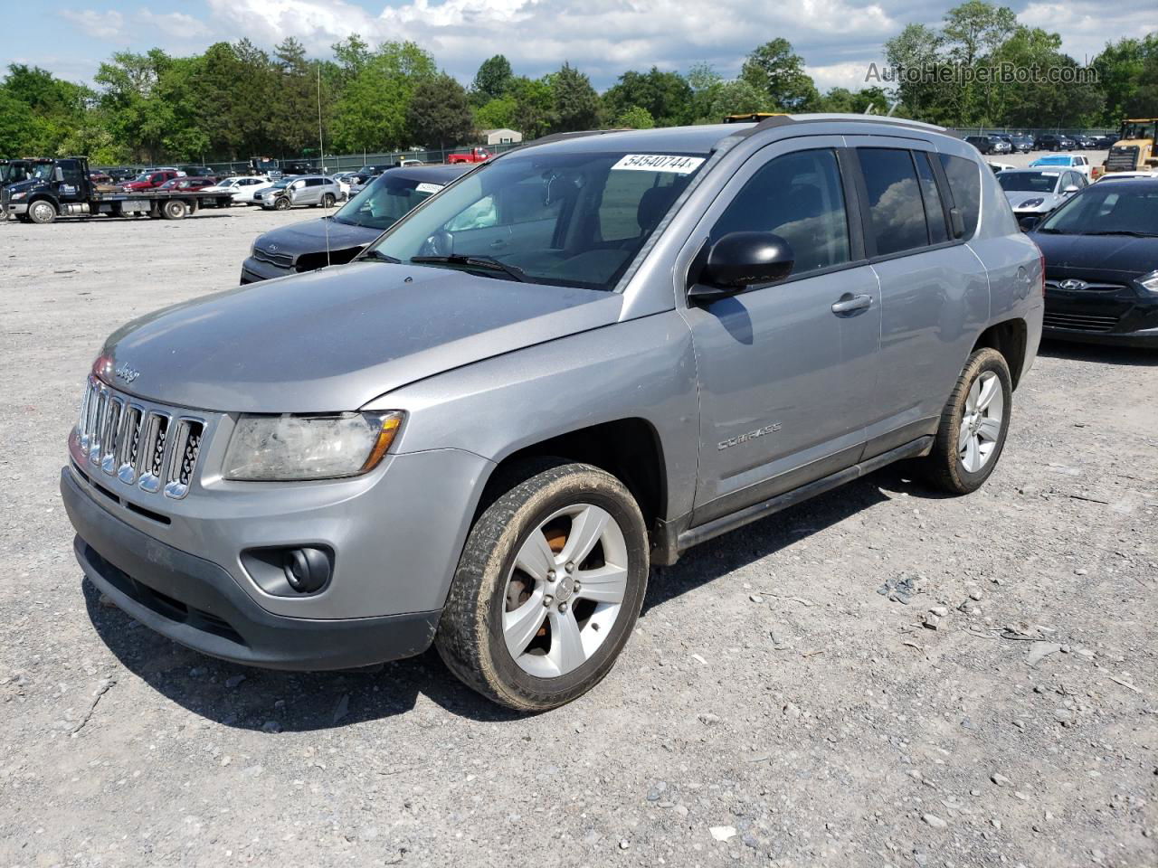 2016 Jeep Compass Sport Silver vin: 1C4NJCBA0GD611577