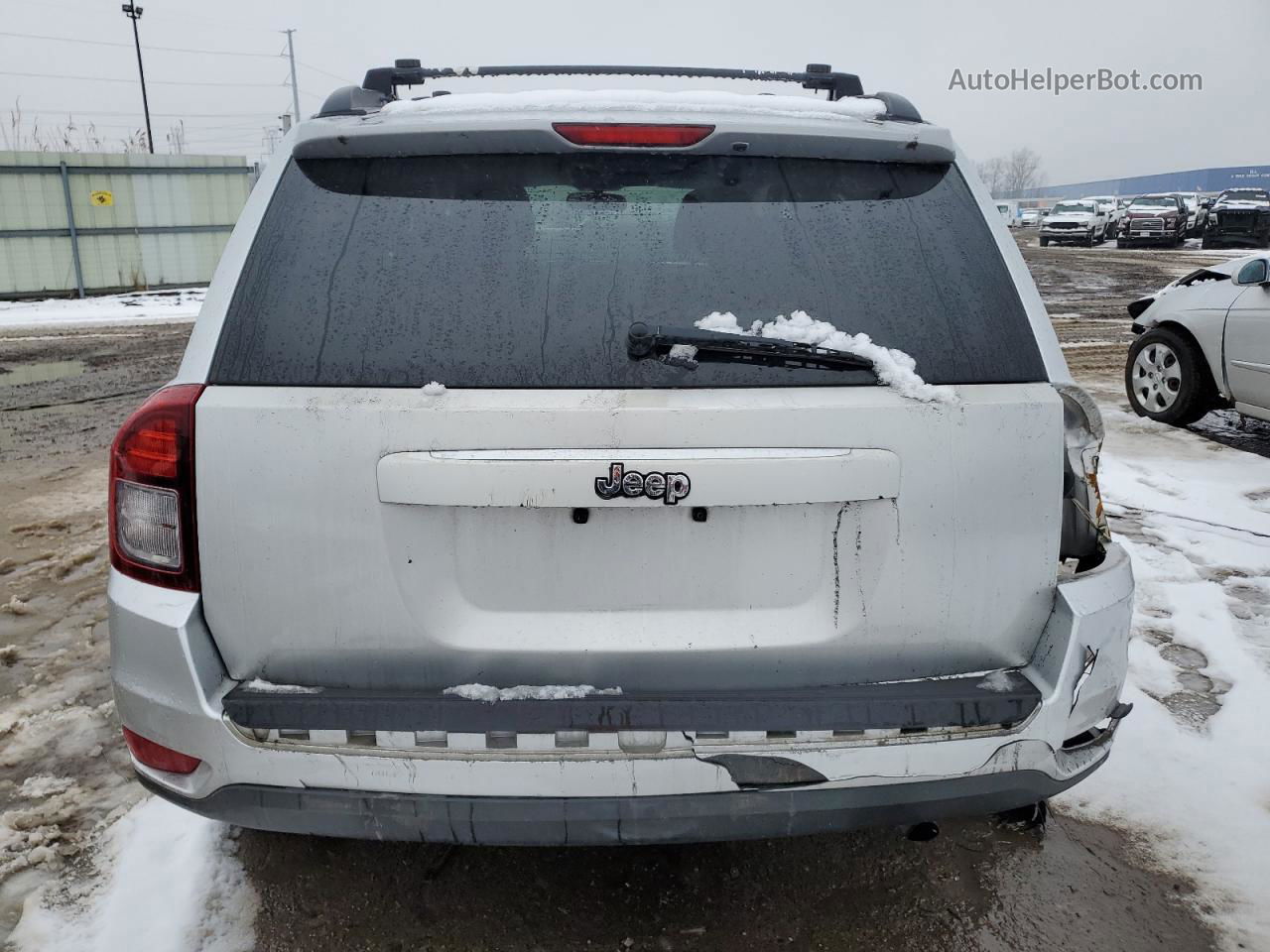 2014 Jeep Compass Sport Silver vin: 1C4NJCBA1ED504244