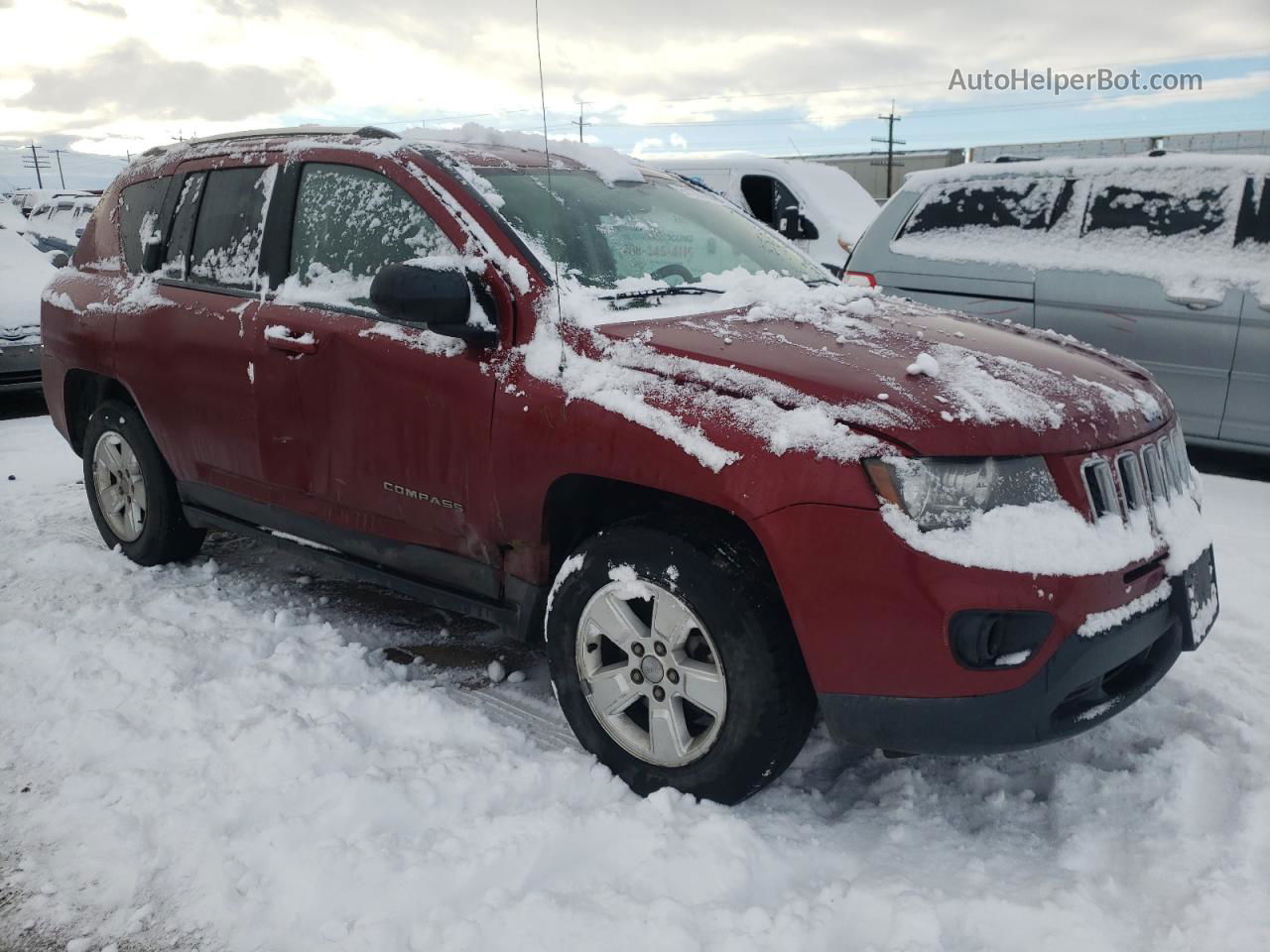 2014 Jeep Compass Sport Red vin: 1C4NJCBA1ED746189