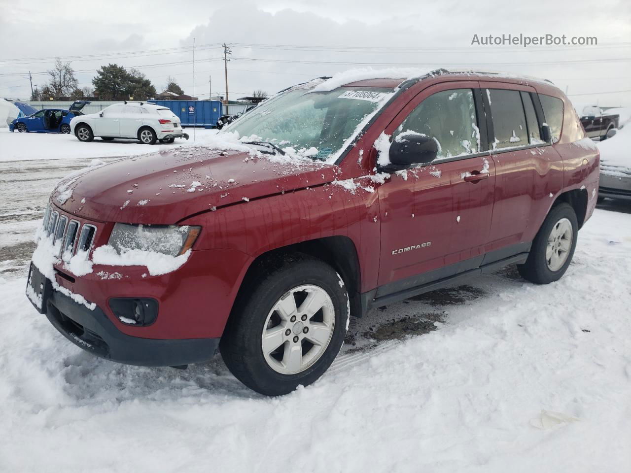 2014 Jeep Compass Sport Red vin: 1C4NJCBA1ED746189