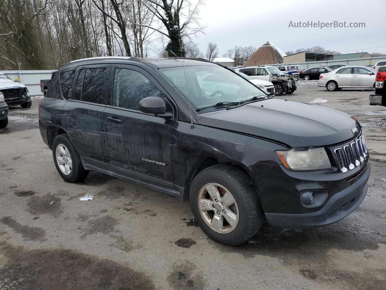 2014 Jeep Compass Sport Черный vin: 1C4NJCBA1ED882791