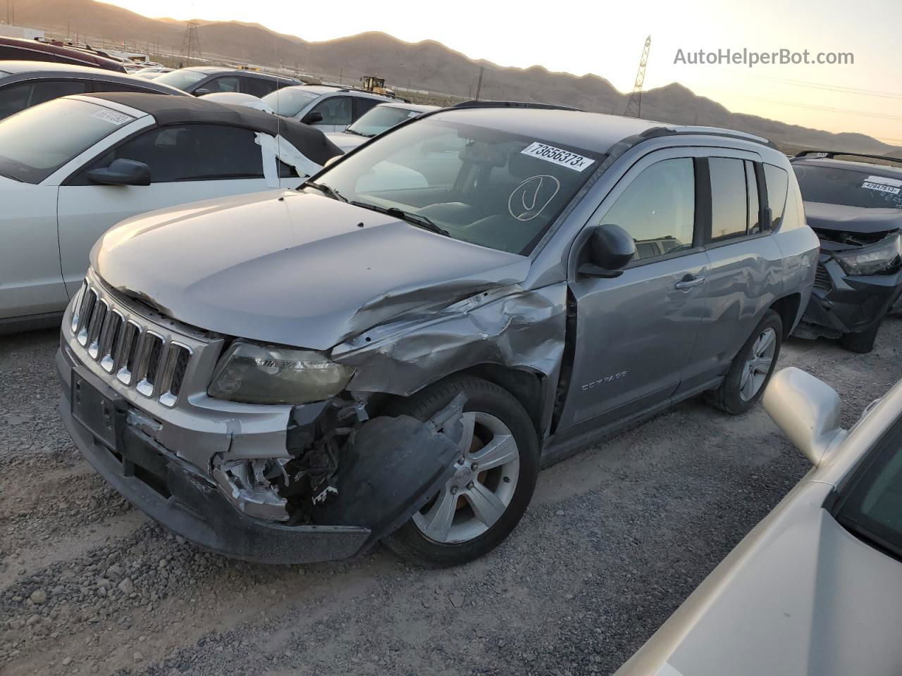 2016 Jeep Compass Sport Серый vin: 1C4NJCBA1GD560543