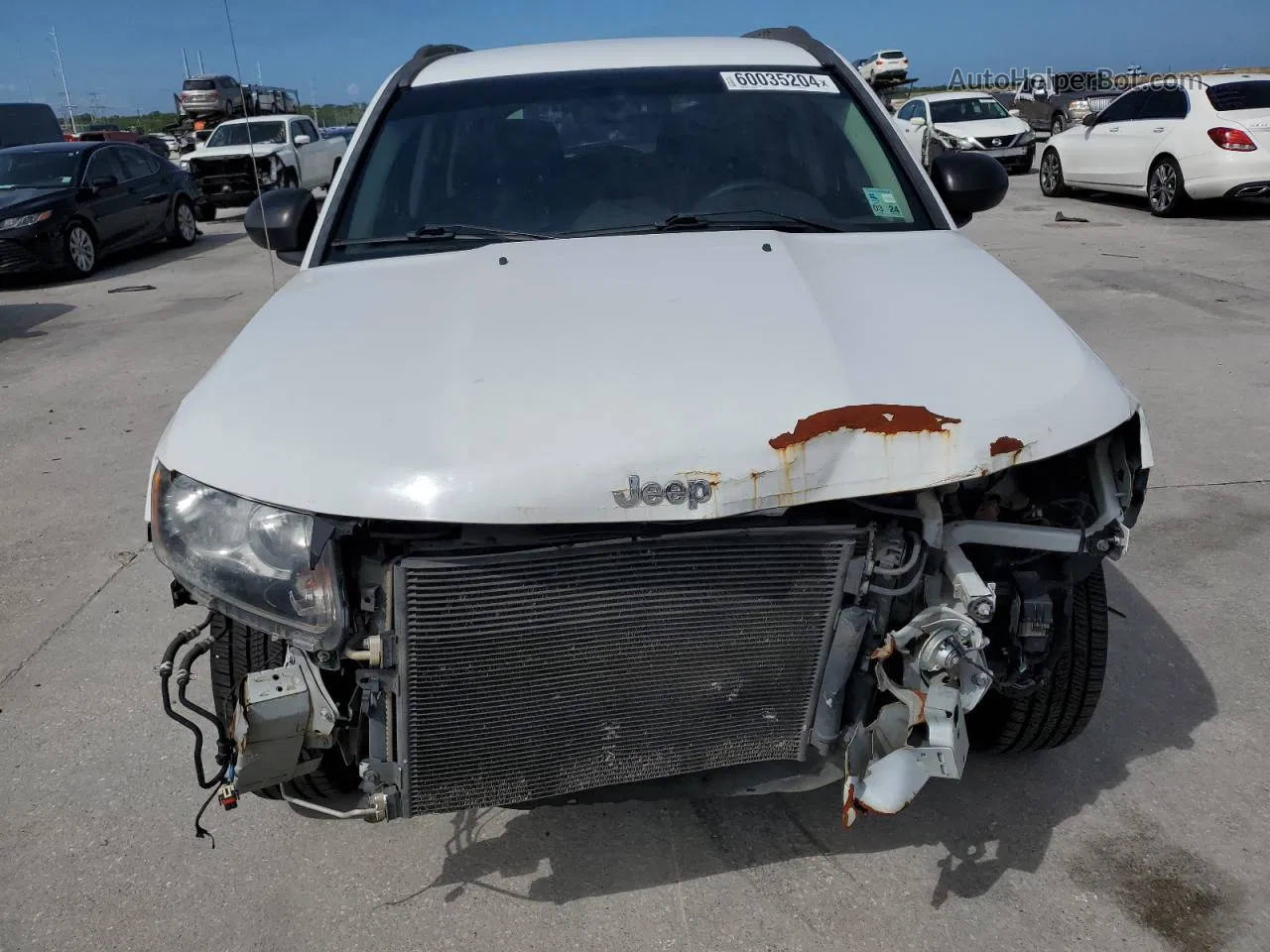 2016 Jeep Compass Sport White vin: 1C4NJCBA1GD675045