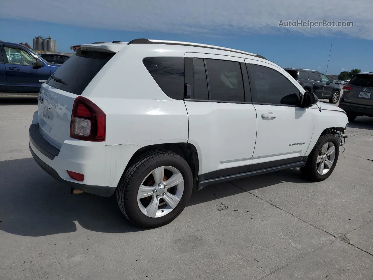 2016 Jeep Compass Sport White vin: 1C4NJCBA1GD675045