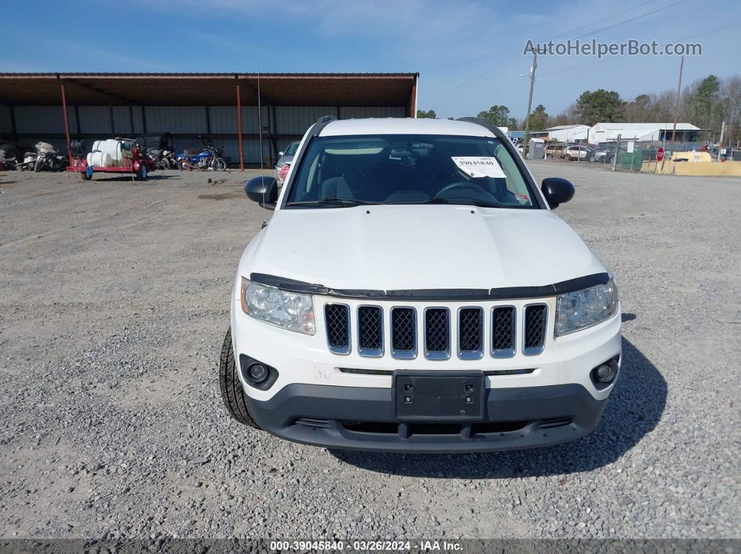 2013 Jeep Compass Sport White vin: 1C4NJCBA2DD201410