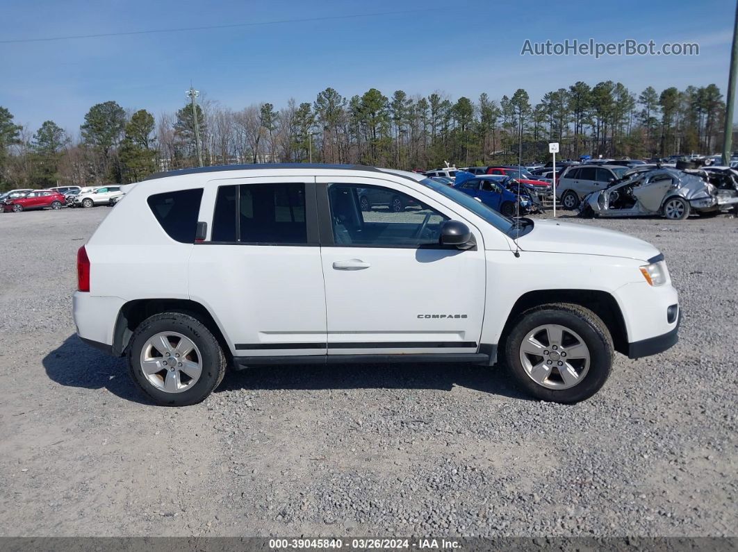 2013 Jeep Compass Sport White vin: 1C4NJCBA2DD201410