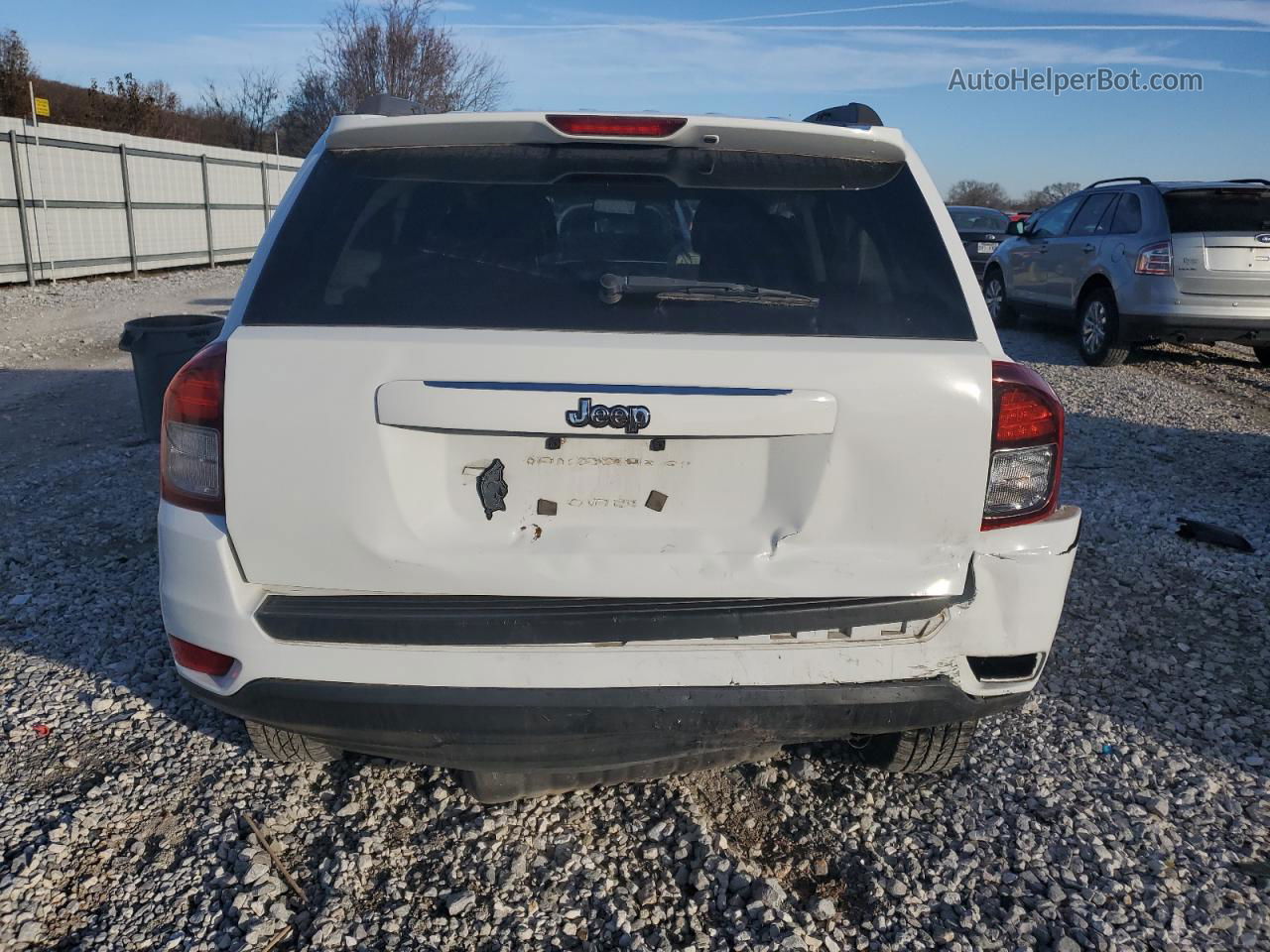 2014 Jeep Compass Sport White vin: 1C4NJCBA2ED746251