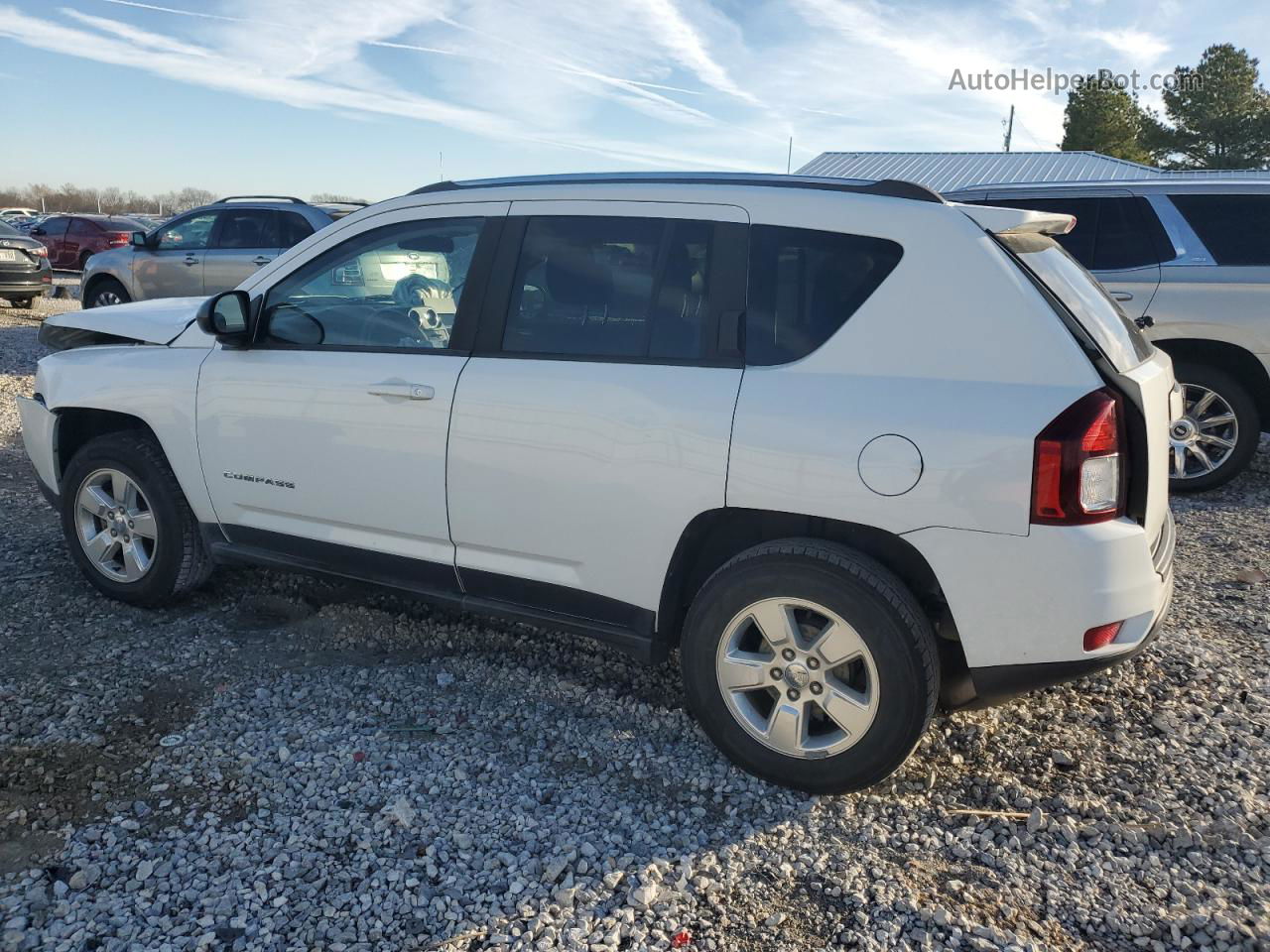 2014 Jeep Compass Sport White vin: 1C4NJCBA2ED746251