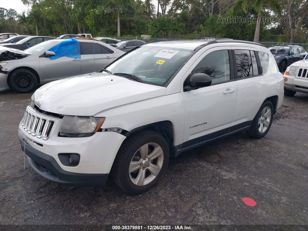 2016 Jeep Compass Sport White vin: 1C4NJCBA2GD560664