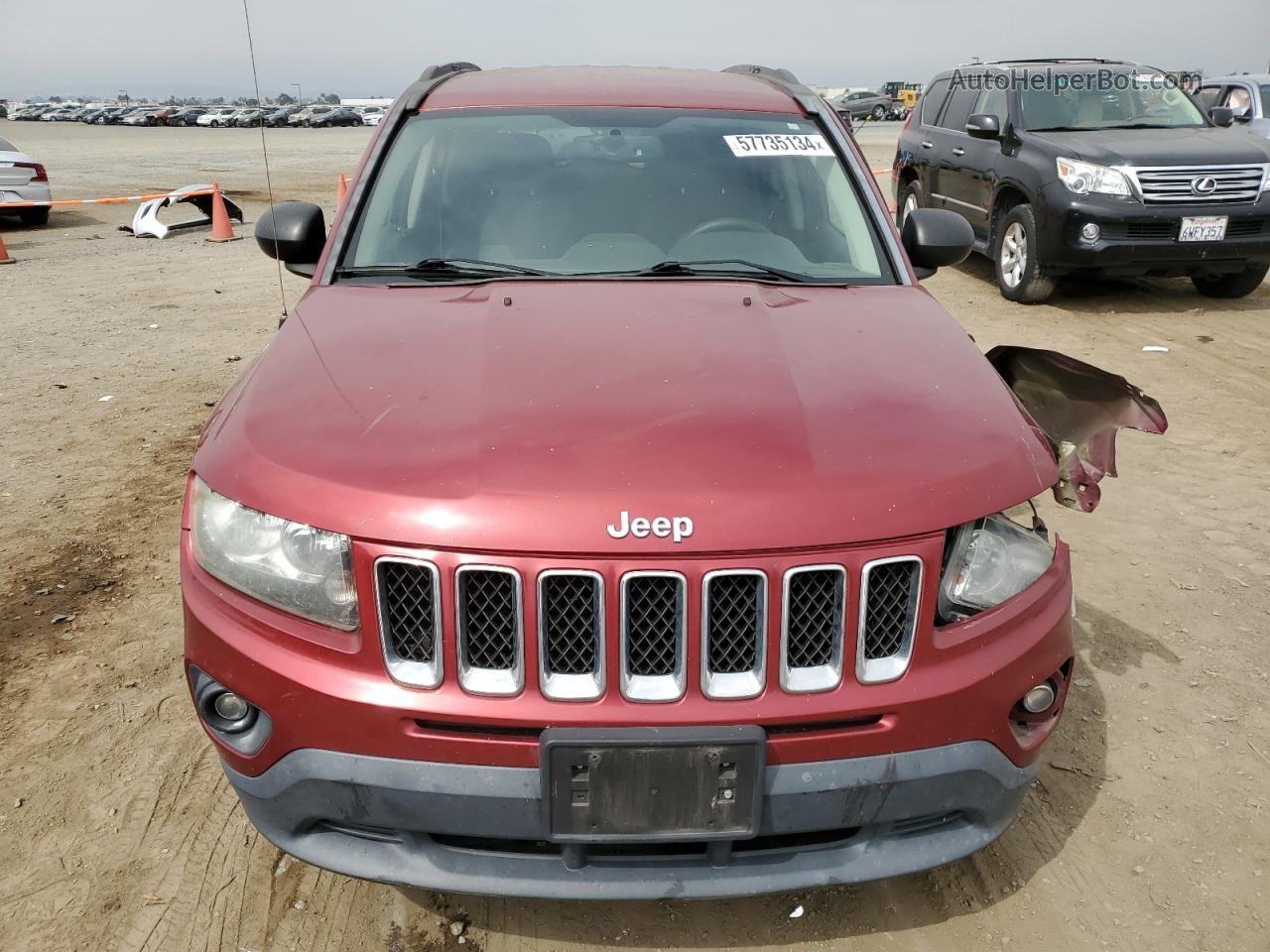 2016 Jeep Compass Sport Red vin: 1C4NJCBA2GD634231