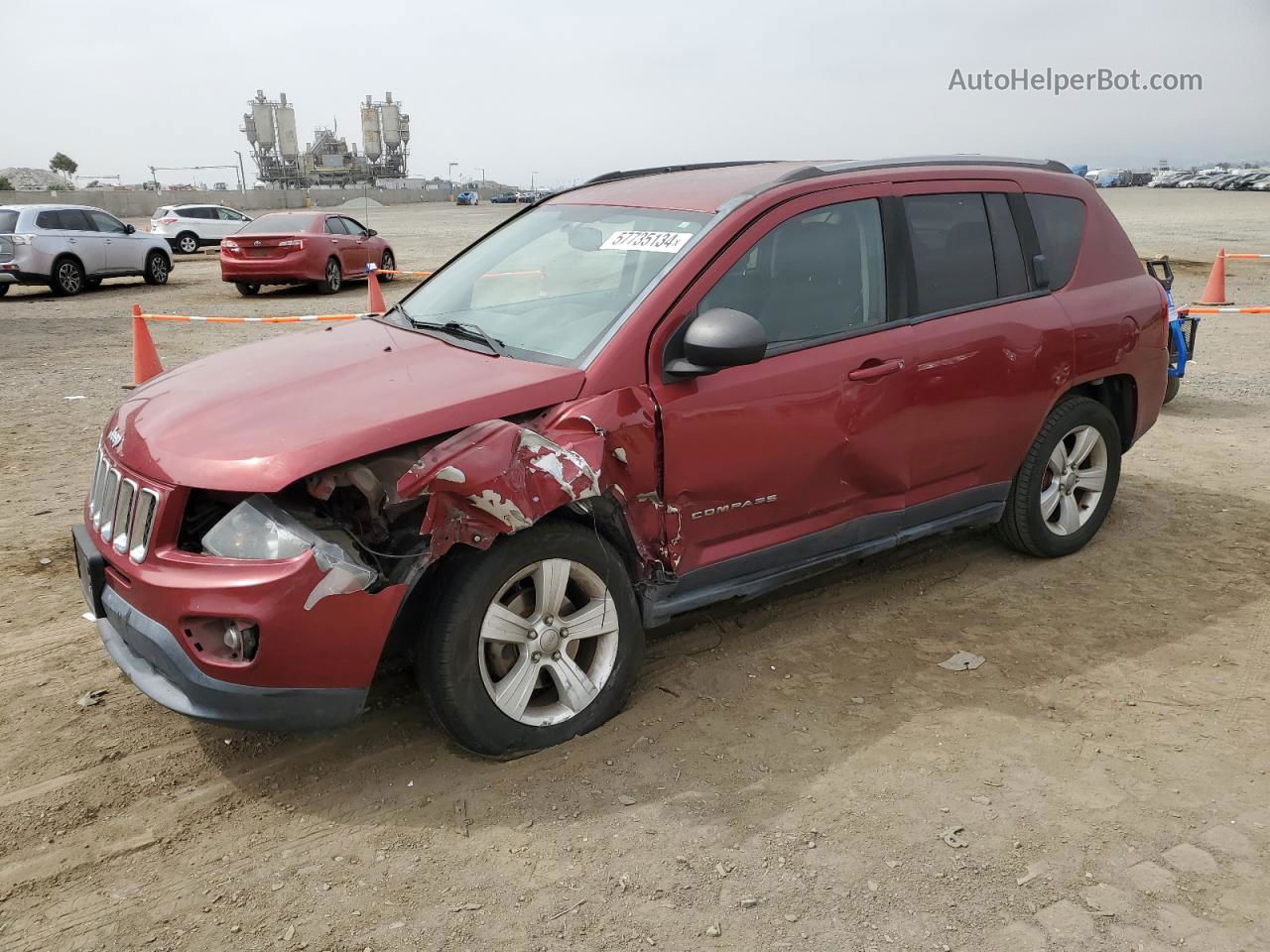 2016 Jeep Compass Sport Red vin: 1C4NJCBA2GD634231