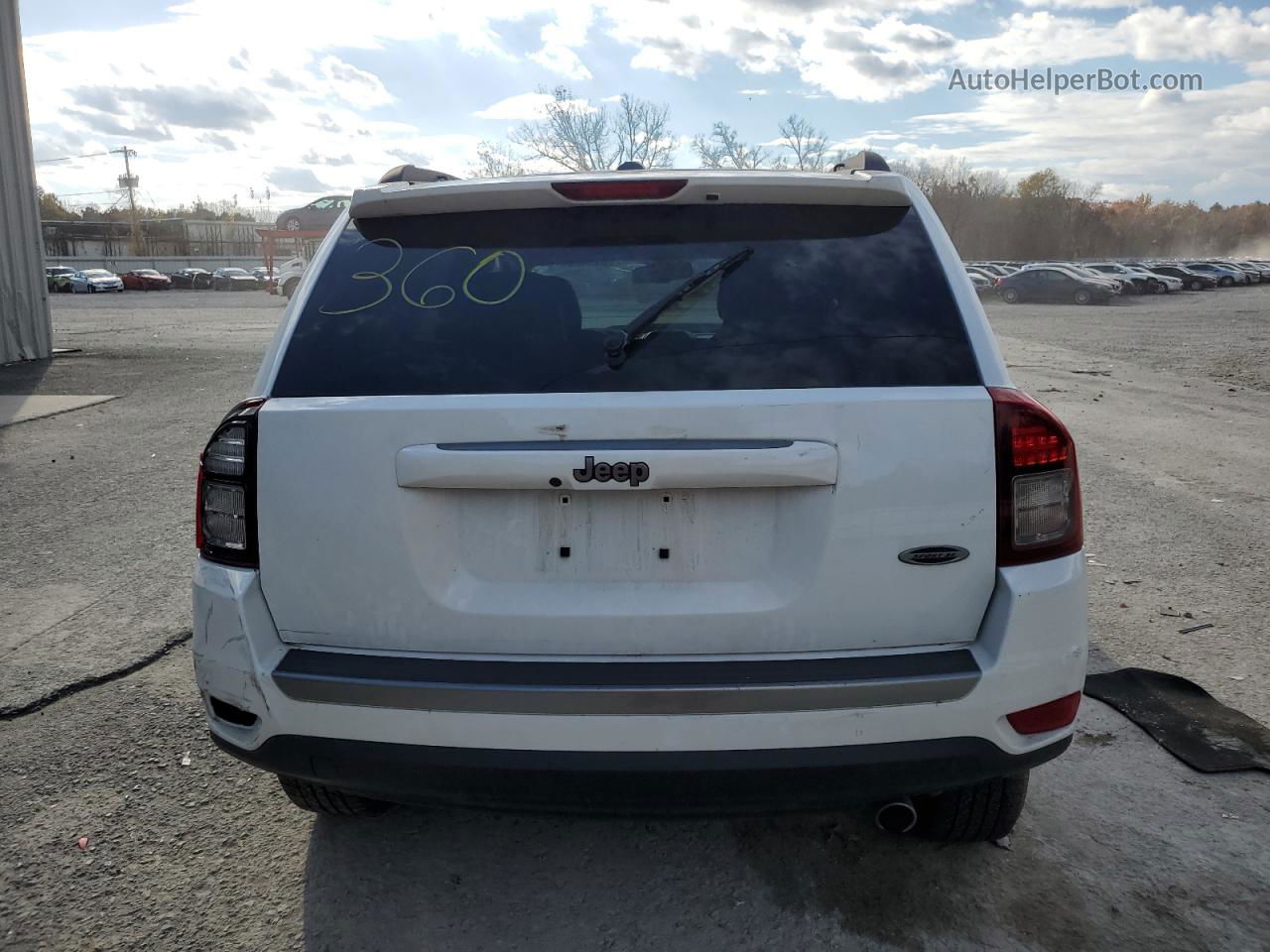 2016 Jeep Compass Sport White vin: 1C4NJCBA2GD634763