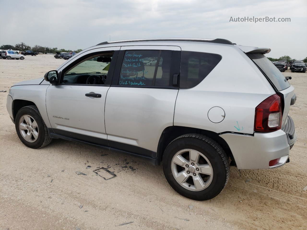 2014 Jeep Compass Sport Silver vin: 1C4NJCBA3ED562971