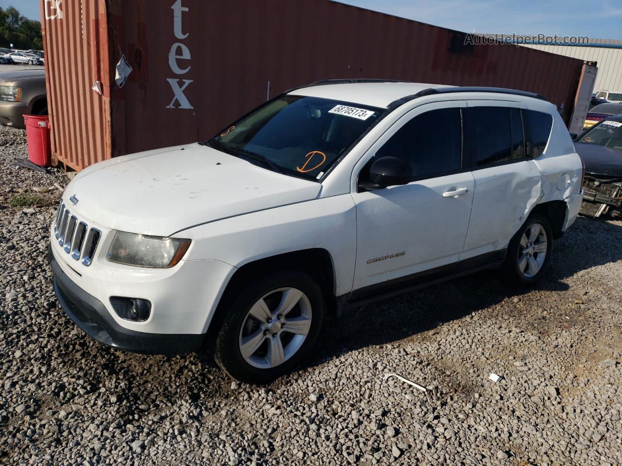 2016 Jeep Compass Sport Белый vin: 1C4NJCBA3GD636716