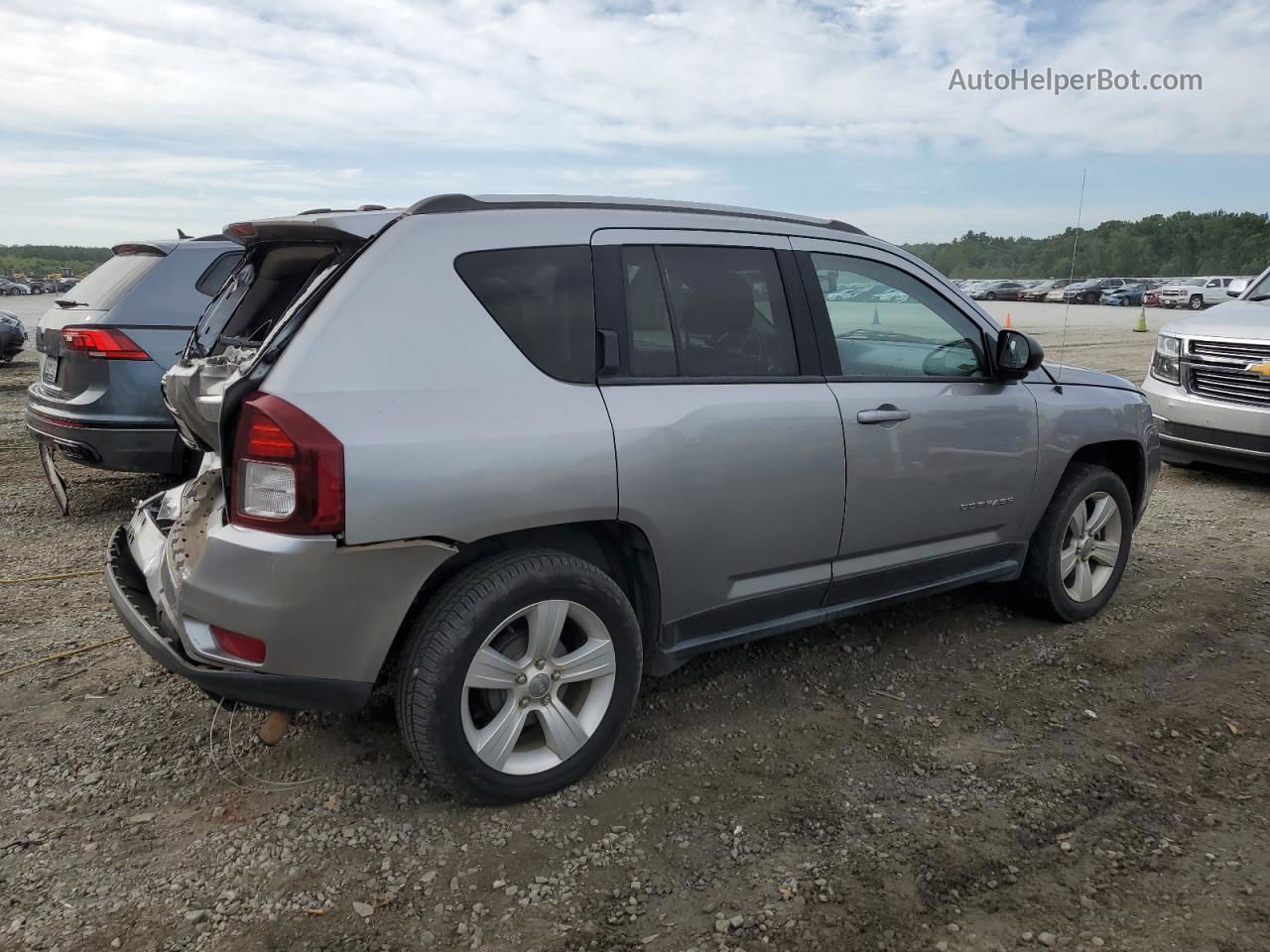 2016 Jeep Compass Sport Silver vin: 1C4NJCBA3GD743524