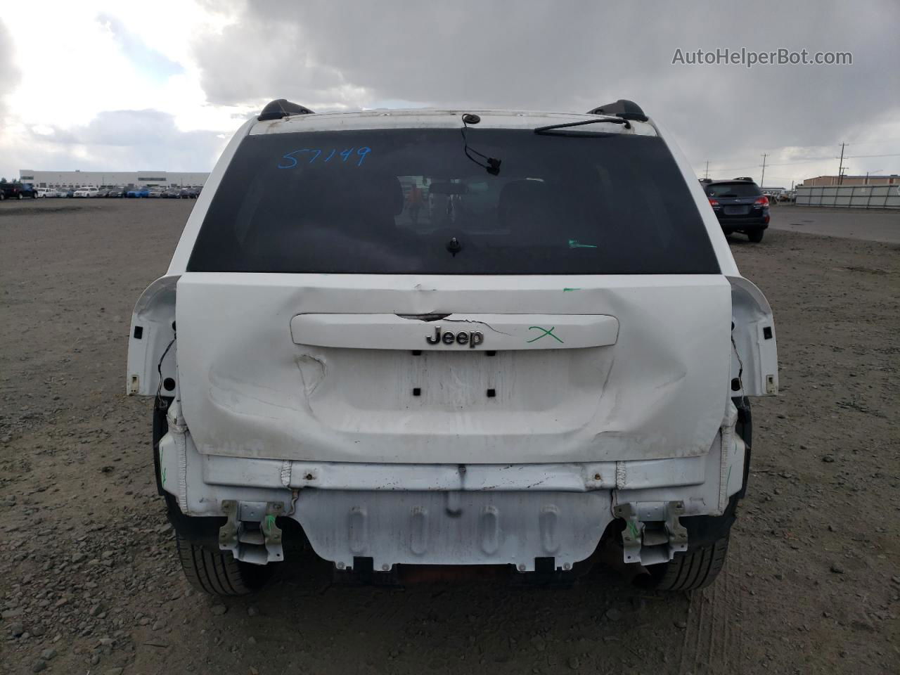 2013 Jeep Compass Sport White vin: 1C4NJCBA4DD102443