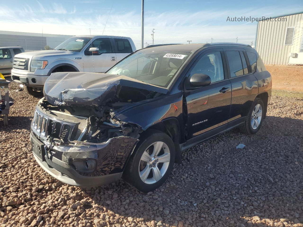 2014 Jeep Compass Sport Blue vin: 1C4NJCBA4ED537819