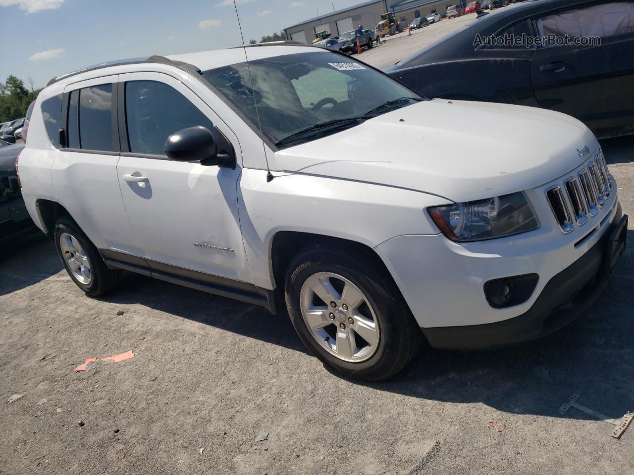 2014 Jeep Compass Sport White vin: 1C4NJCBA4ED552305