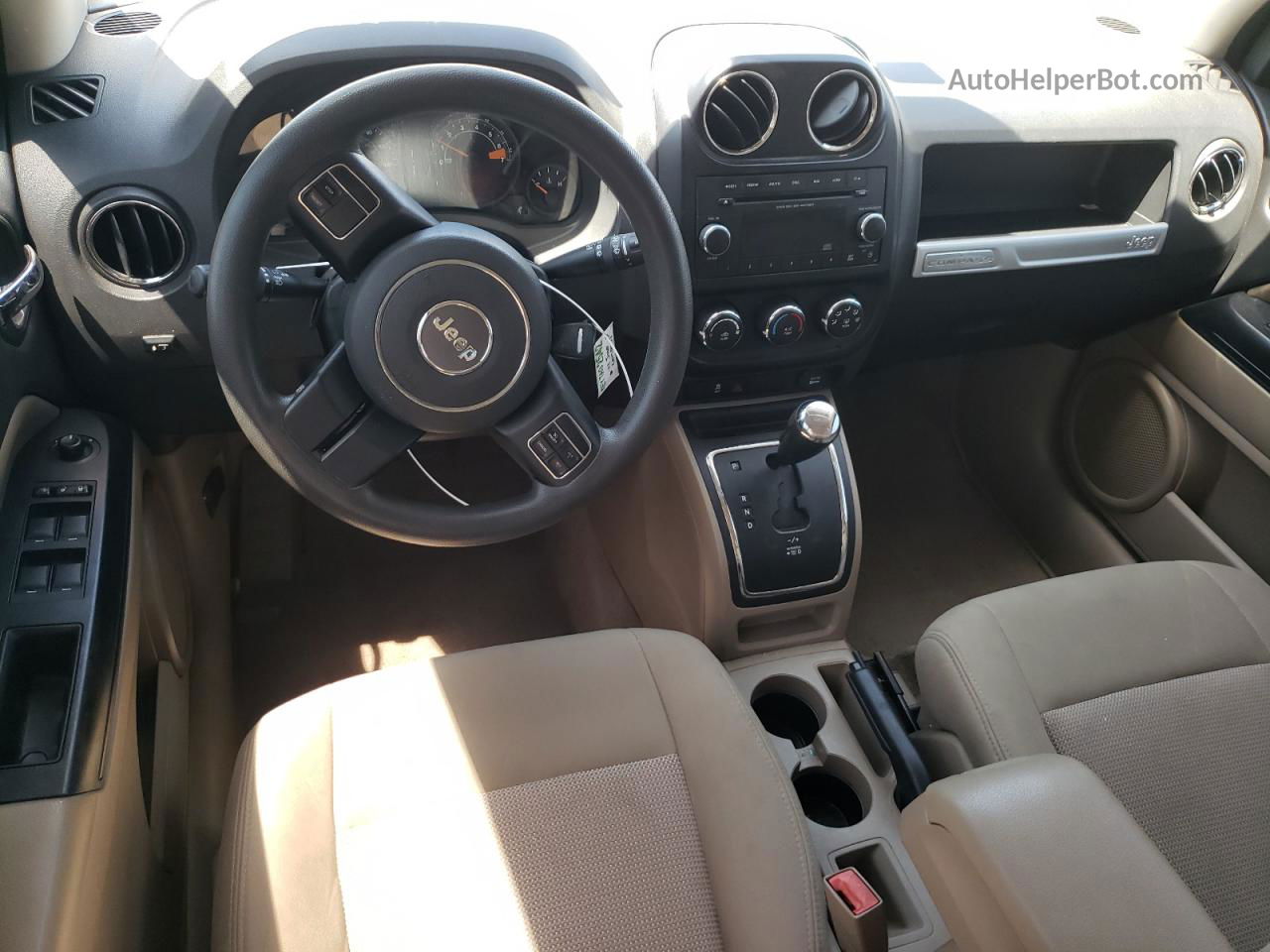 2014 Jeep Compass Sport White vin: 1C4NJCBA4ED690992