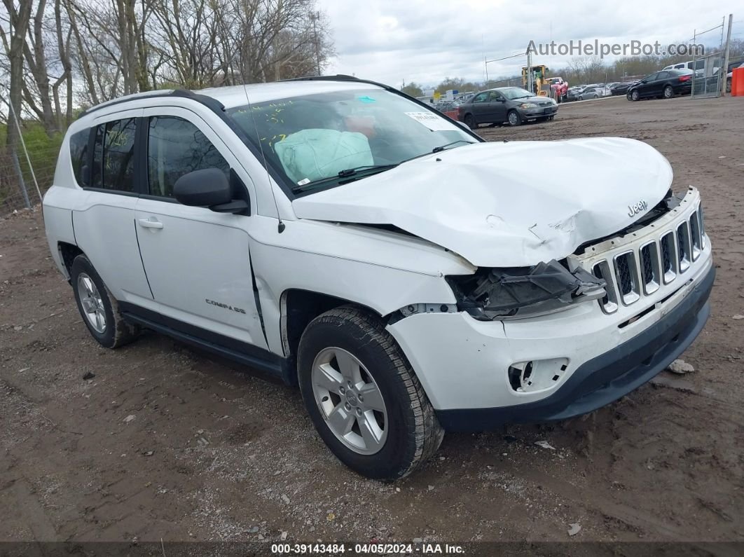 2014 Jeep Compass Sport White vin: 1C4NJCBA4ED777145