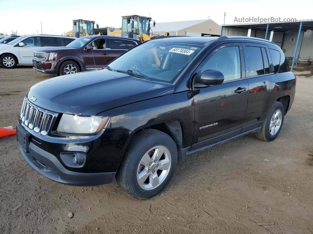 2014 Jeep Compass Sport Black vin: 1C4NJCBA5ED539109