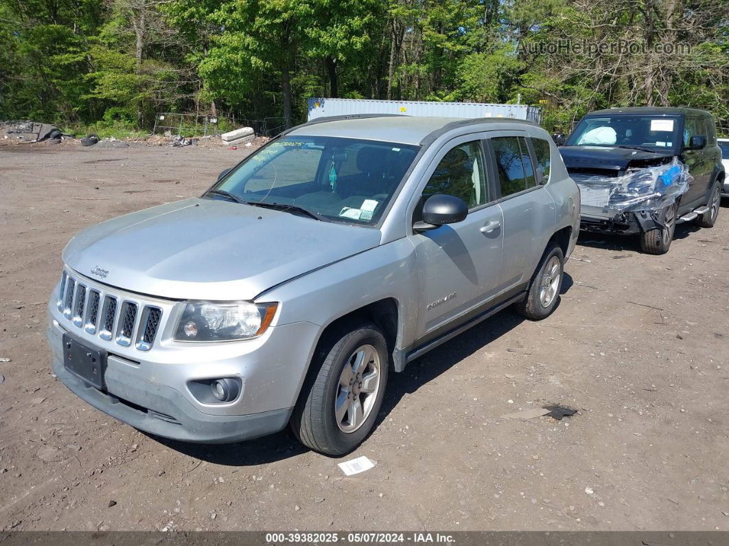 2014 Jeep Compass Sport Silver vin: 1C4NJCBA5ED539210