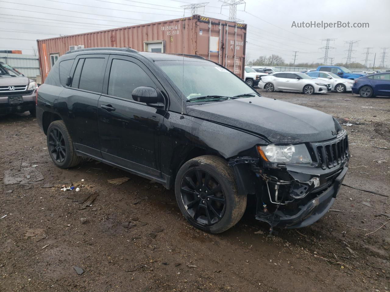 2014 Jeep Compass Sport Черный vin: 1C4NJCBA5ED764002