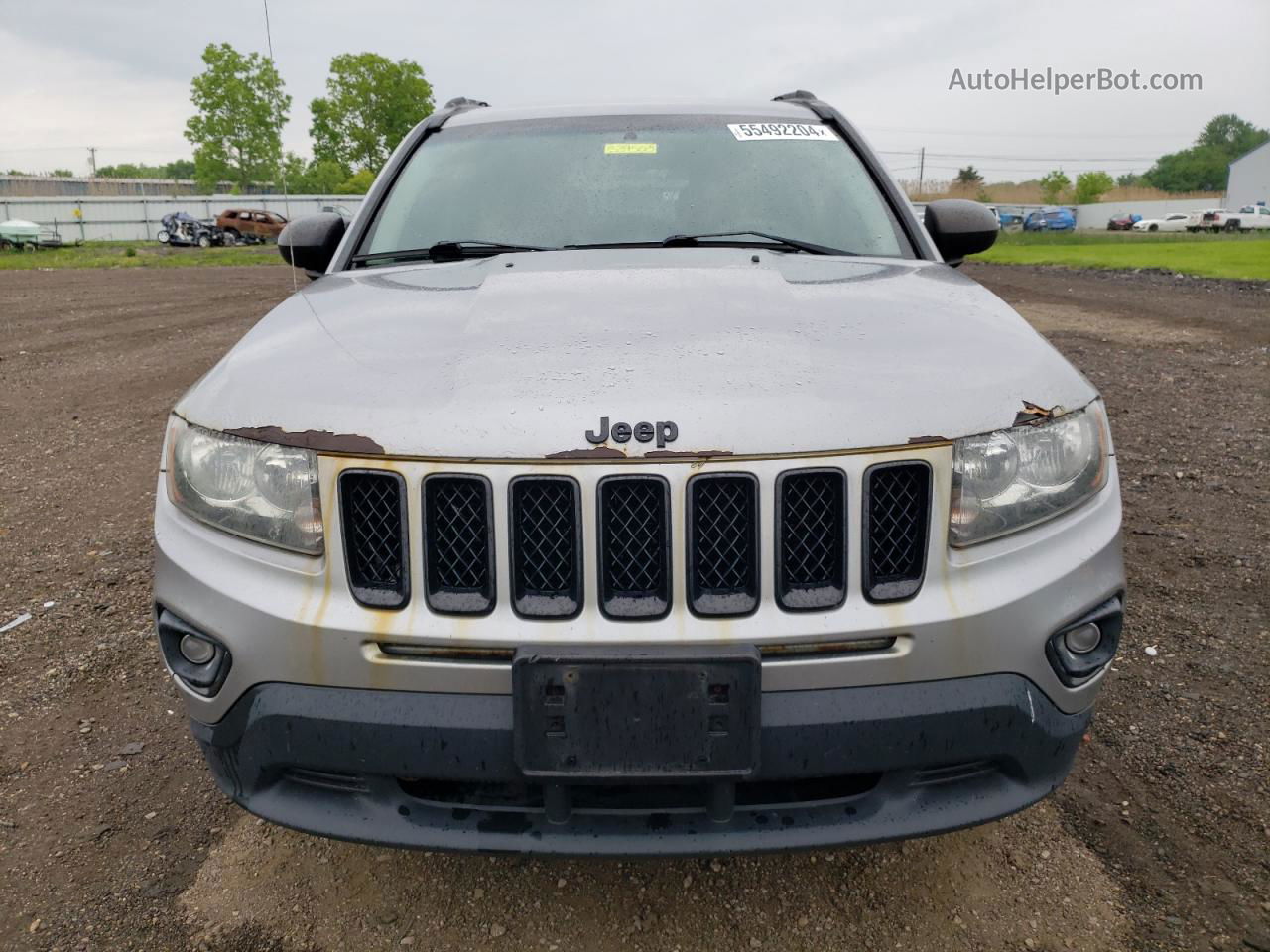 2014 Jeep Compass Sport Silver vin: 1C4NJCBA5ED819547