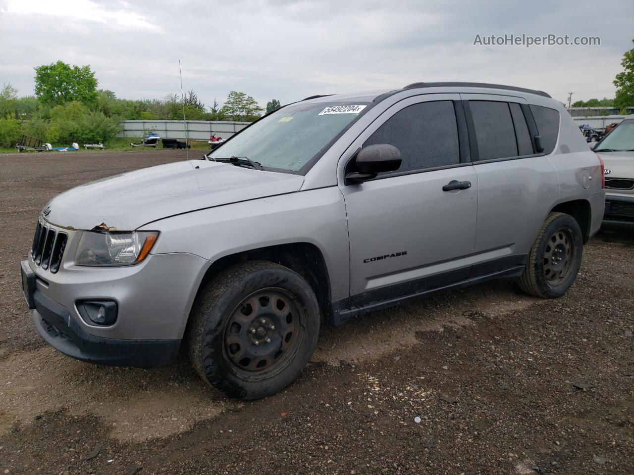 2014 Jeep Compass Sport Silver vin: 1C4NJCBA5ED819547