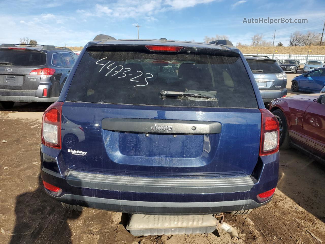 2016 Jeep Compass Sport Синий vin: 1C4NJCBA5GD536844