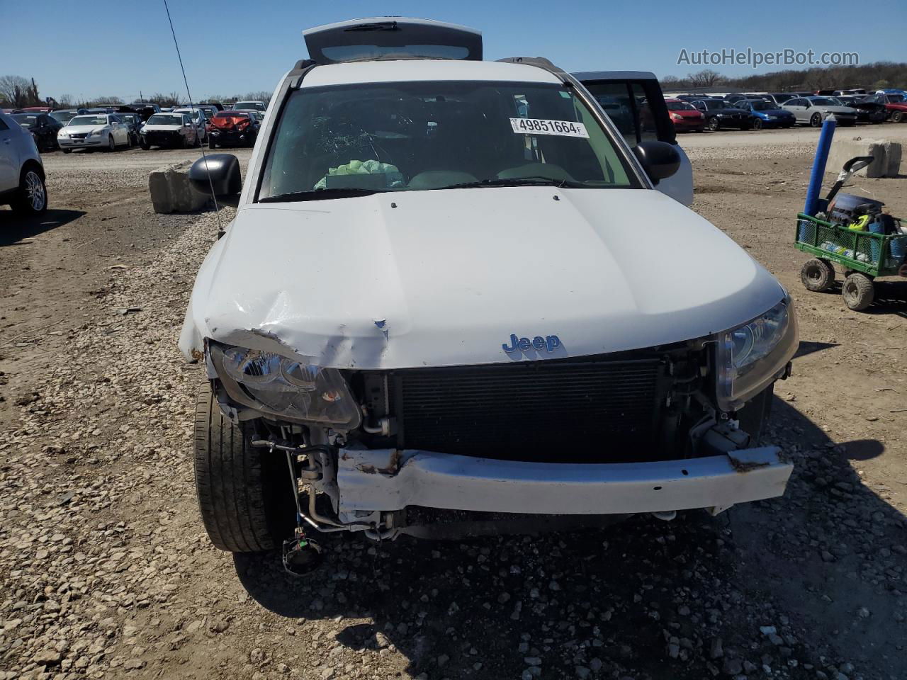 2016 Jeep Compass Sport White vin: 1C4NJCBA5GD560660